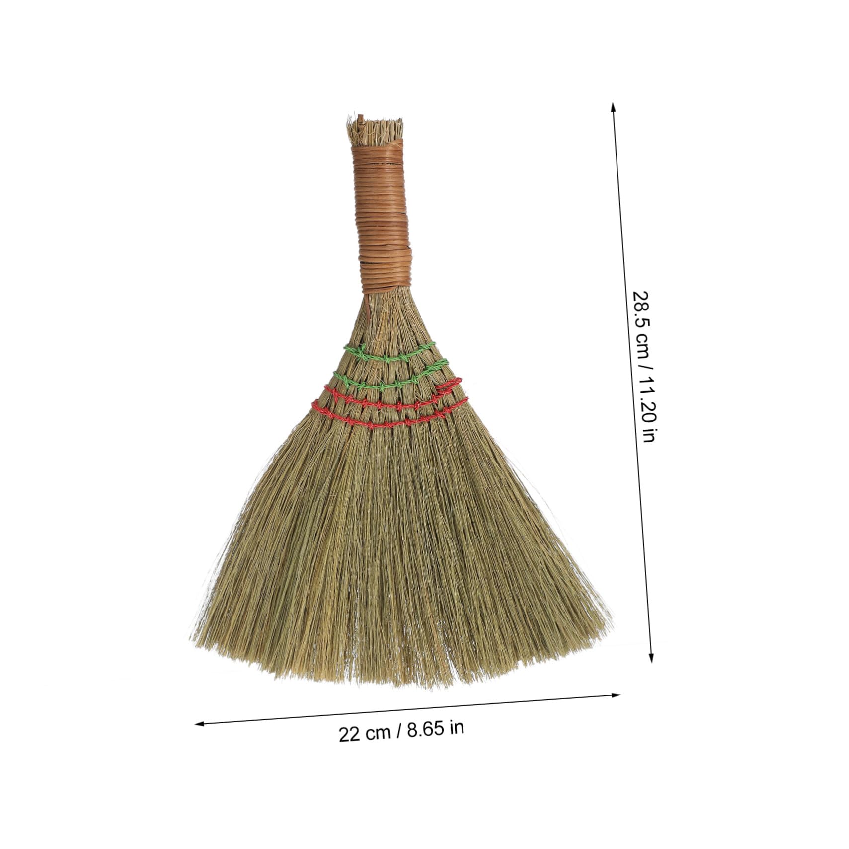 Ipetboom Corn Broom Wood Handle Small Straw Broom for Cleaning and Sweeping Household Use Collapsible Design