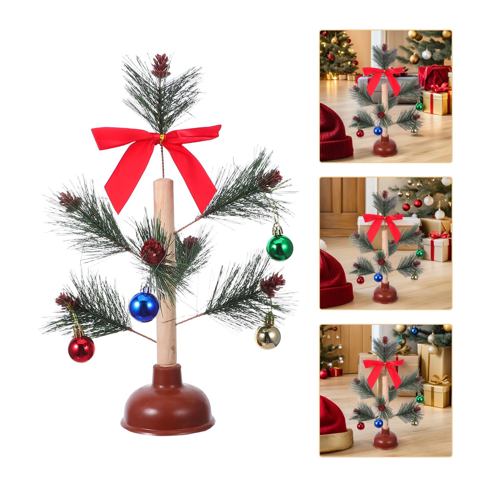 Beaupretty 5 Piezas Árbol de Navidad Desatascador, Adorno Creativo Festivo