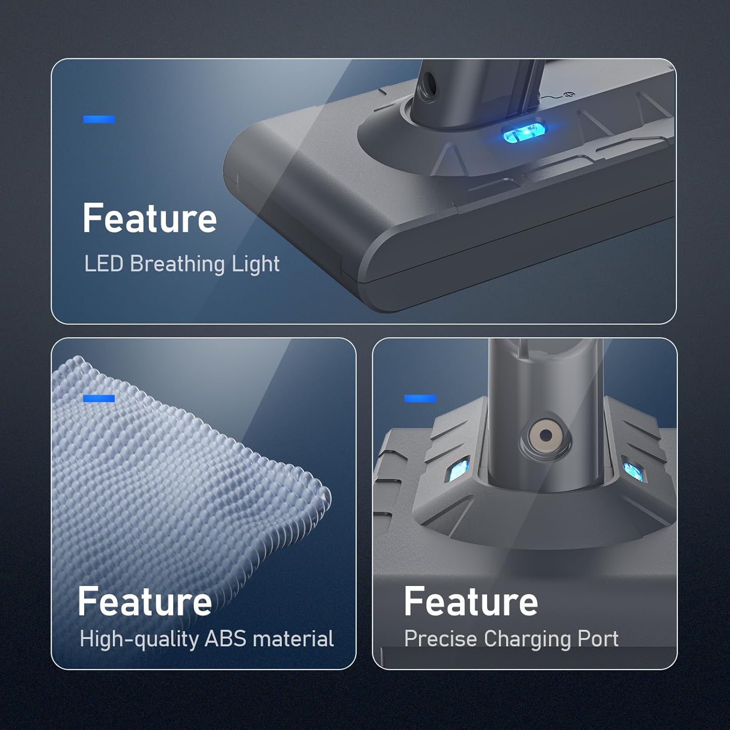 Keenstone Battery Replacement for V8, 21.6V 6500mAh Li-ion Battery Compatible with SV10 V8 Animal V8Absolute V8Motorhead V8Carbon Fiber V8Fluffy Series Cordless Vacuum, 2 Filters Included