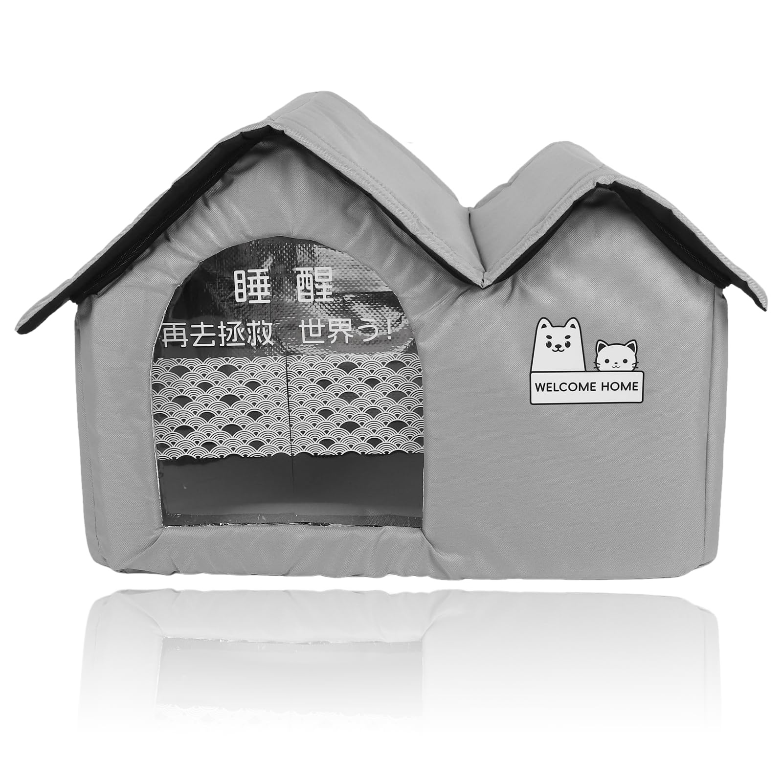 Outdoor Cat House in Summer Pet Cooling Waterproof Outdoor Cat Tent Feral Cat Shelter, Pet Cooling House, Cat Houses for Outdoor/Indoor Cats Dogs (Large)