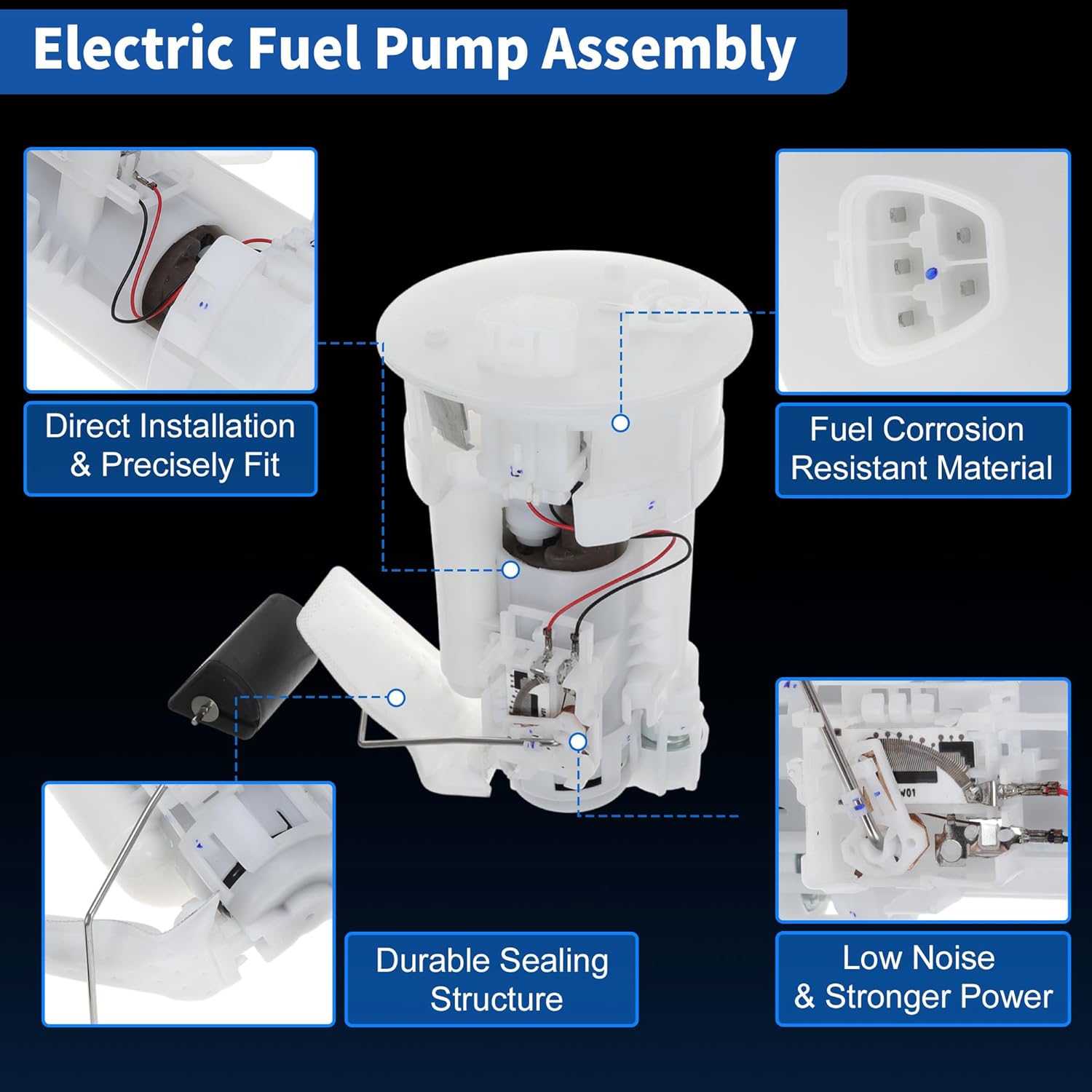 No.SP9036M/SP9161M Fuel Pump Assembly with Sending Unit for Toyota Camry Avalon V6 3.5L GAS 2007-2011 Fuel Pump Gas Sender Unit for Lexus ES350 V6 3.5L GAS 2007-2011