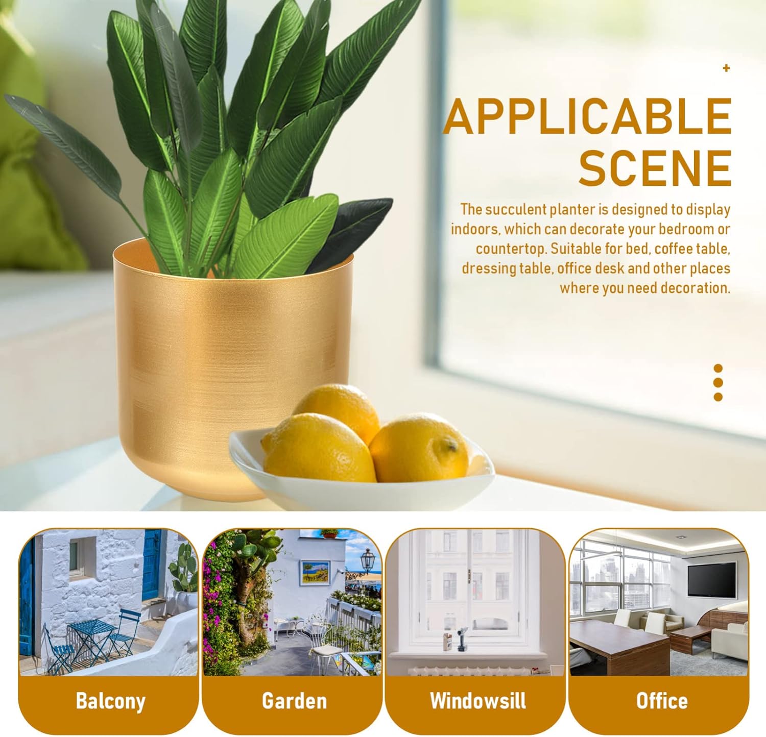 Large Indoor Planters Large Gold Planters Metal Iron Plant Pots Indoor Decorative Flower Pots Artistic Modern Iron Plant Pot with Drain Holes Outdoor