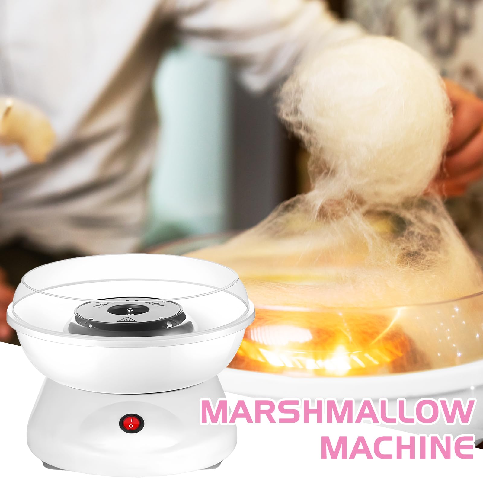 Machine À Barbe À Papa, Cotton Candy Machine, Machine À Bonbons En Coton, Électrique Candy Floss Maker 450w Avec Accessoires Pour Anniversaire Diverses Fêtes Facile À Utiliser Et À Nettoyer