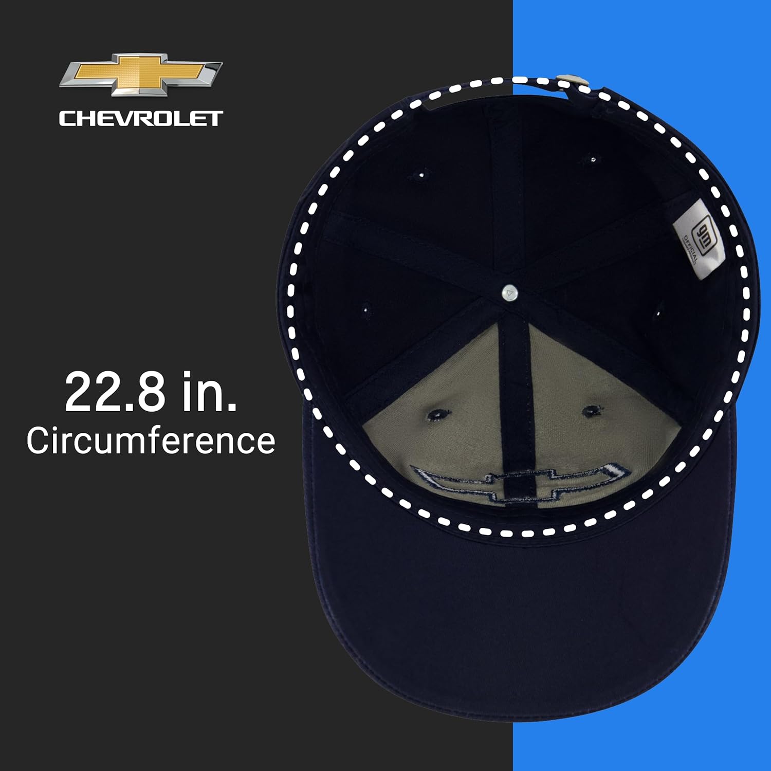 Concept One Unisex-Adult Chevrolet Dad Hat, Logo Cotton Adjustable Baseball Cap with Curved Brim - Image 5