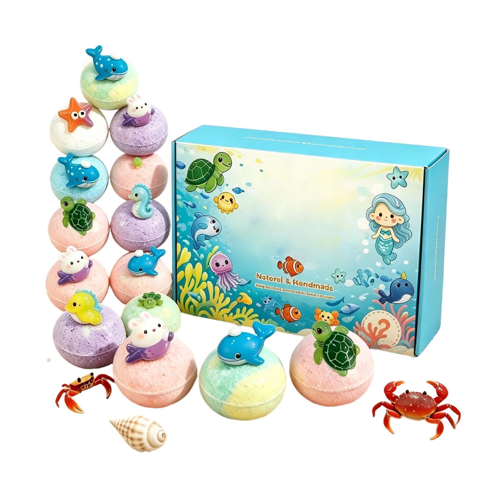 Badekugeln für | 12 Stück, bunt, weich, schäumend, Badekugeln, Weihnachtsgeschenke für die Kleinen, für die ganze , und , Mädchen