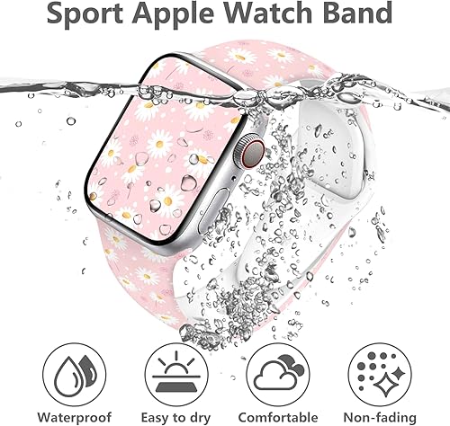 Vista 44 de Holidays - Correa de reloj compatible con Apple Watch de 1.49, 1.57, 1.61, 1.65, 1.65 y 1.73 pulgadas, correa de reloj inteligente de silicona