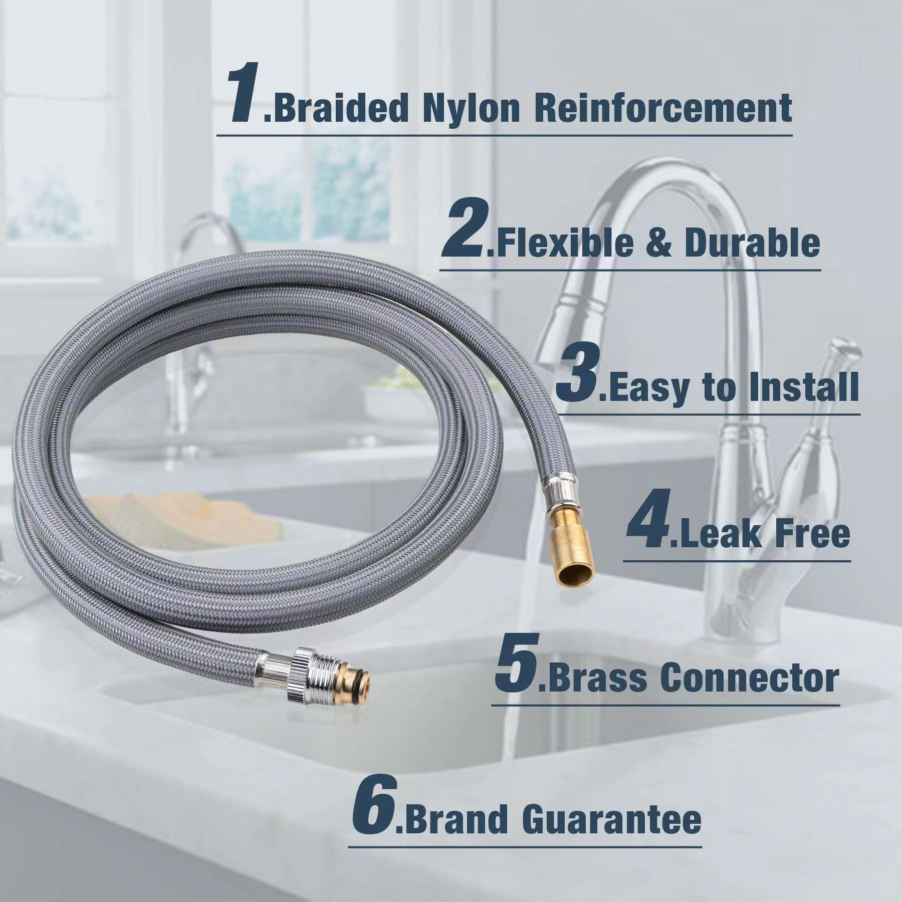 RP50390 RP62057 RP74608 Delta Faucet Replacement Hose - 59 Inch Pull ...
