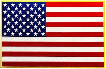Large USA American Flag Embroidered Patch [11.0 X 7.0 inch Iron on Sew on]
