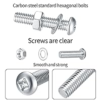 Vista 4 de Kit surtido de 1080 tornillos, pernos y tuercas, tornillos de cabeza cruzada, tuercas y pernos y arandelas, juego de tornillos y arandelas