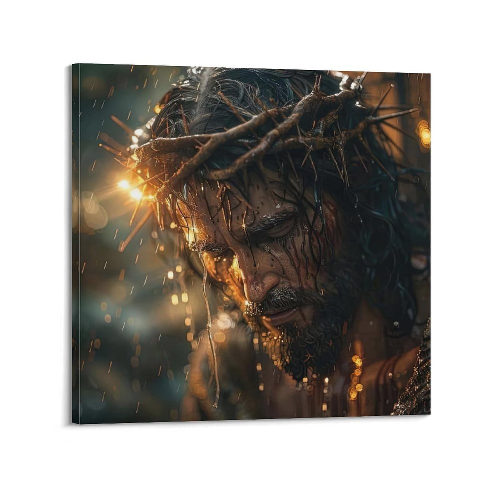 ESTE Christianity Religion Jesus Passion of Christ Poster Decorative Painting Canvas Modern Art Picture 16x16inch(40x40cm)