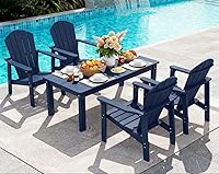 Vista 15 de nevilywood Sillas Adirondack compactas apilables, sillas de patio de polietileno de alta densidad de 26.3 pulgadas de ancho, duraderas, diseño que