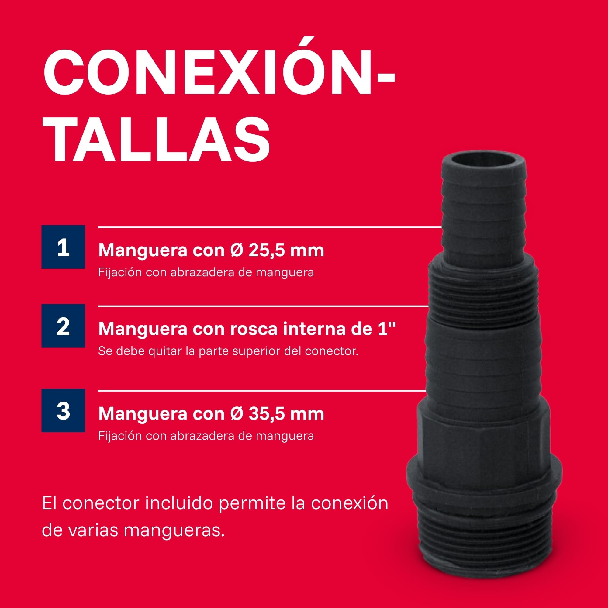 T.I.P. 30440 Bomba de desagüe y desagüe de piscinas FlatOne 6000 INOX, aspiración plana de hasta 1 mm, caudal de hasta 6.000 l/h, 22,5 x 16,5 x 27 cm
