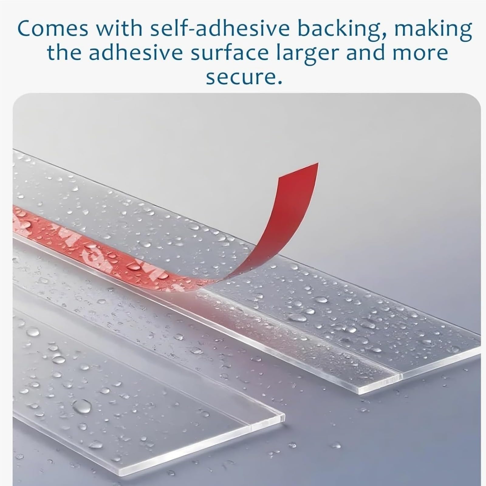 Barrera de Lluvia Autoadhesiva para Ventanas, Sello Impermeable 300 cm - Flexible y Cortable, Protección Antifugas 170° para Ventanas Corredizas y Abatibles (Transparente, Ancho (6,0 cm))