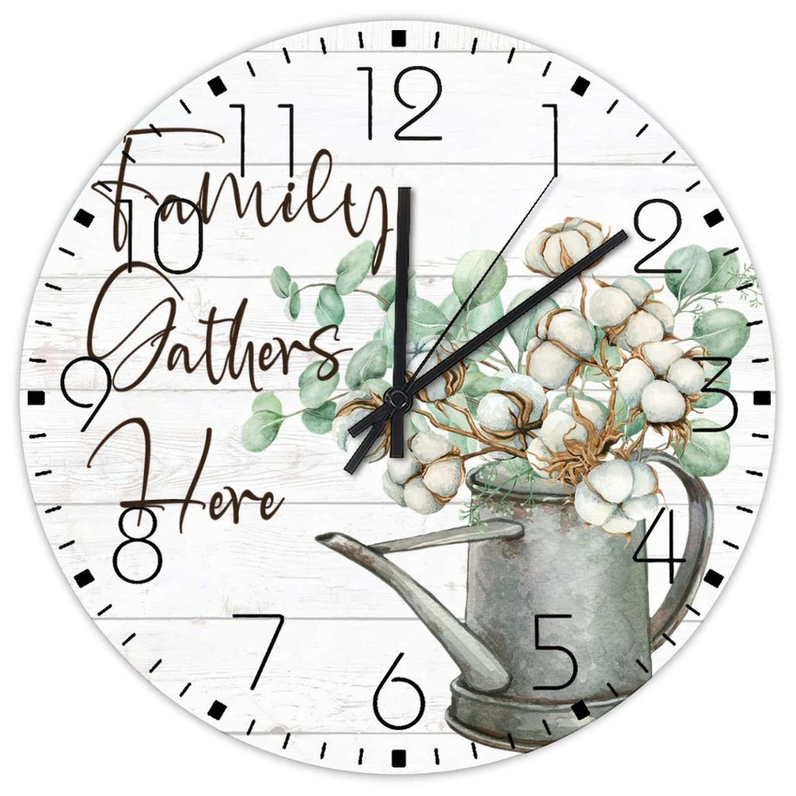 Horloge murale en bois aquarelle florale pour une ambiance douce maison