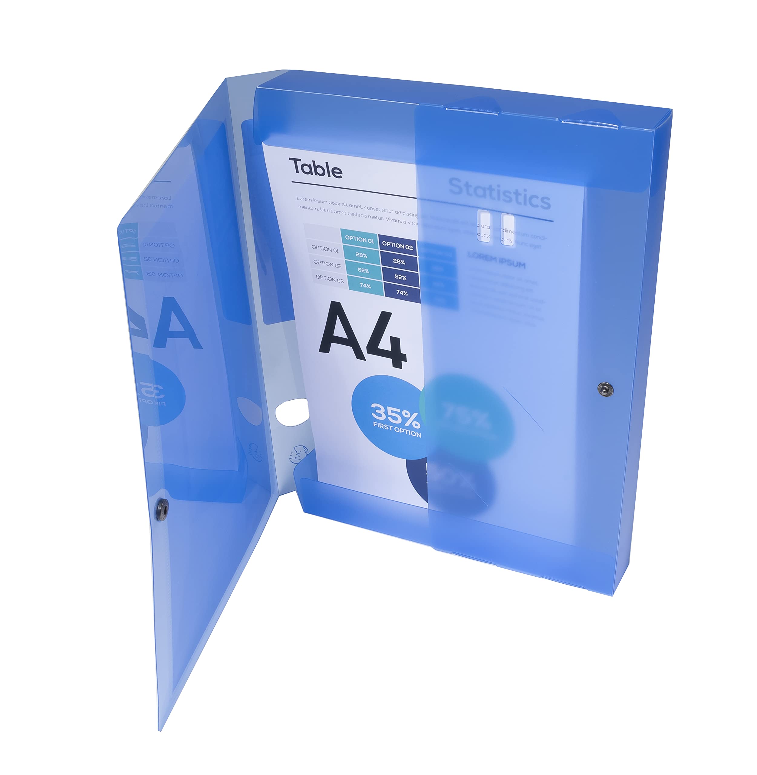 Boite de classement a pression dos 40mm polypropylene chromaline 7/10e krea cover