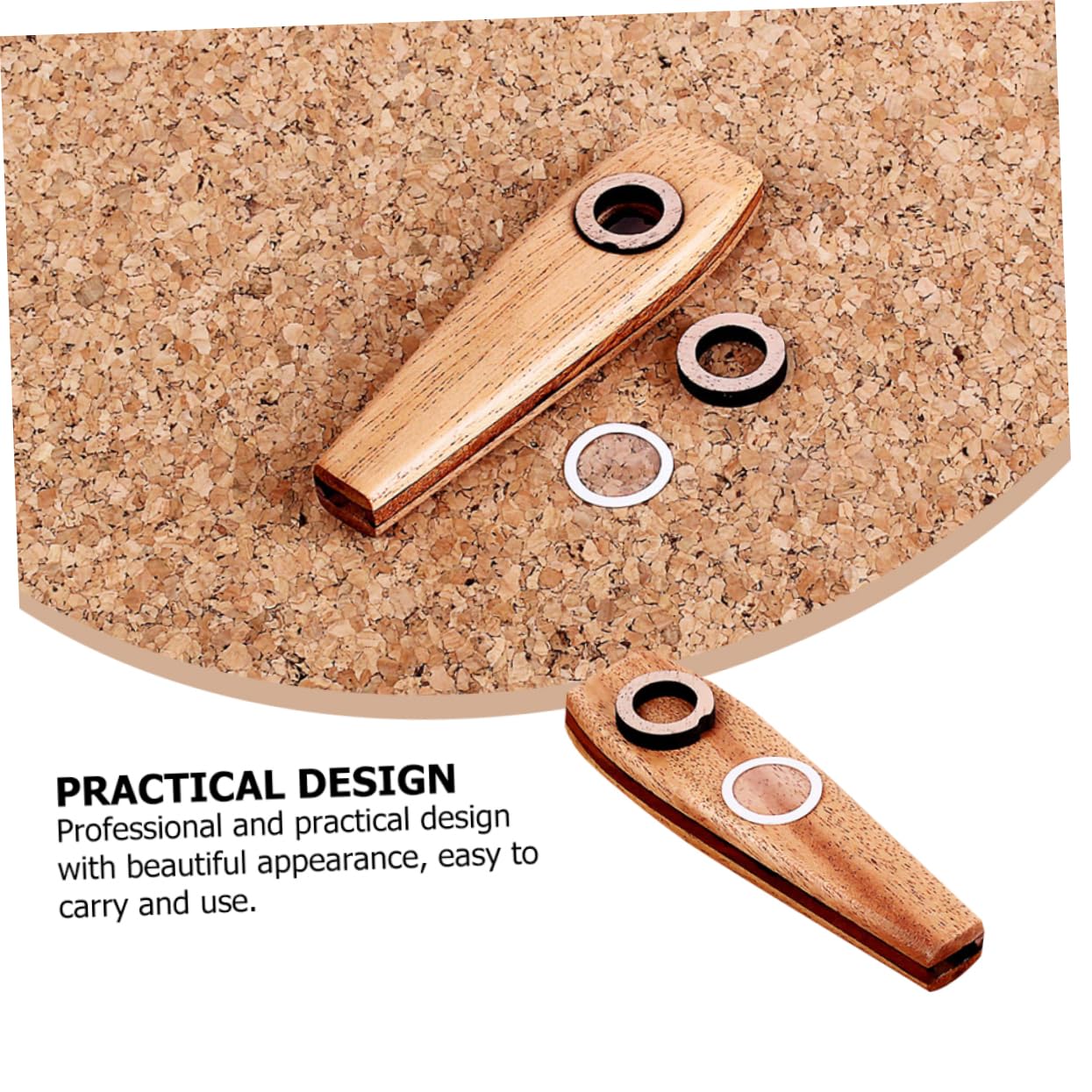 BESTonZON 3pezzi Kazoo Di Legno Per Principianti Strumento Musicale Per Adulti Armonica Portatile Facile Da Usare Per Festività e Attività Musicali