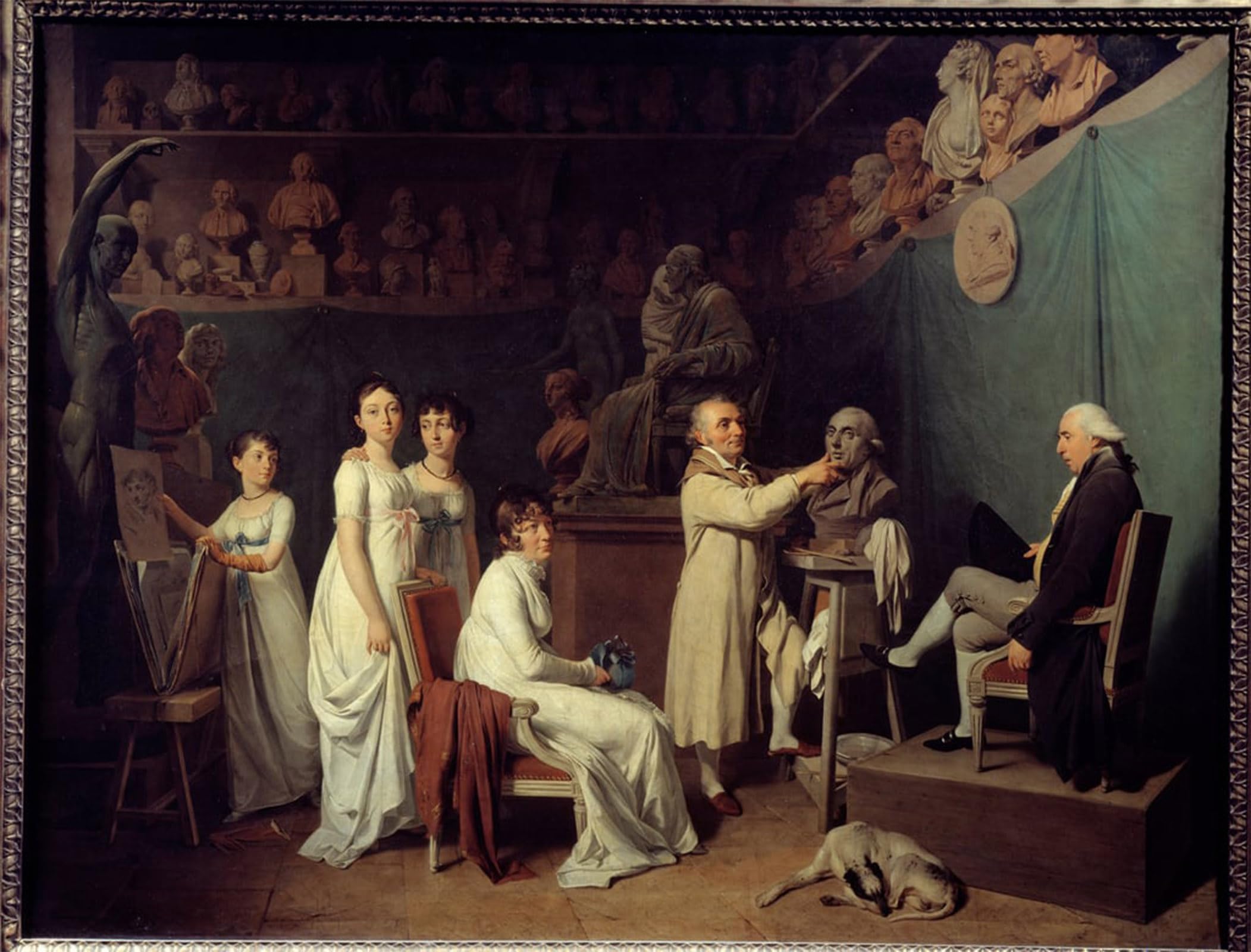 POSTERIIk Vintage Classic Picture Landscape Artwork the Sculptor by Louis Leopold Boilly Portrait Canvas Painting for Office Home Decor 60x90cm