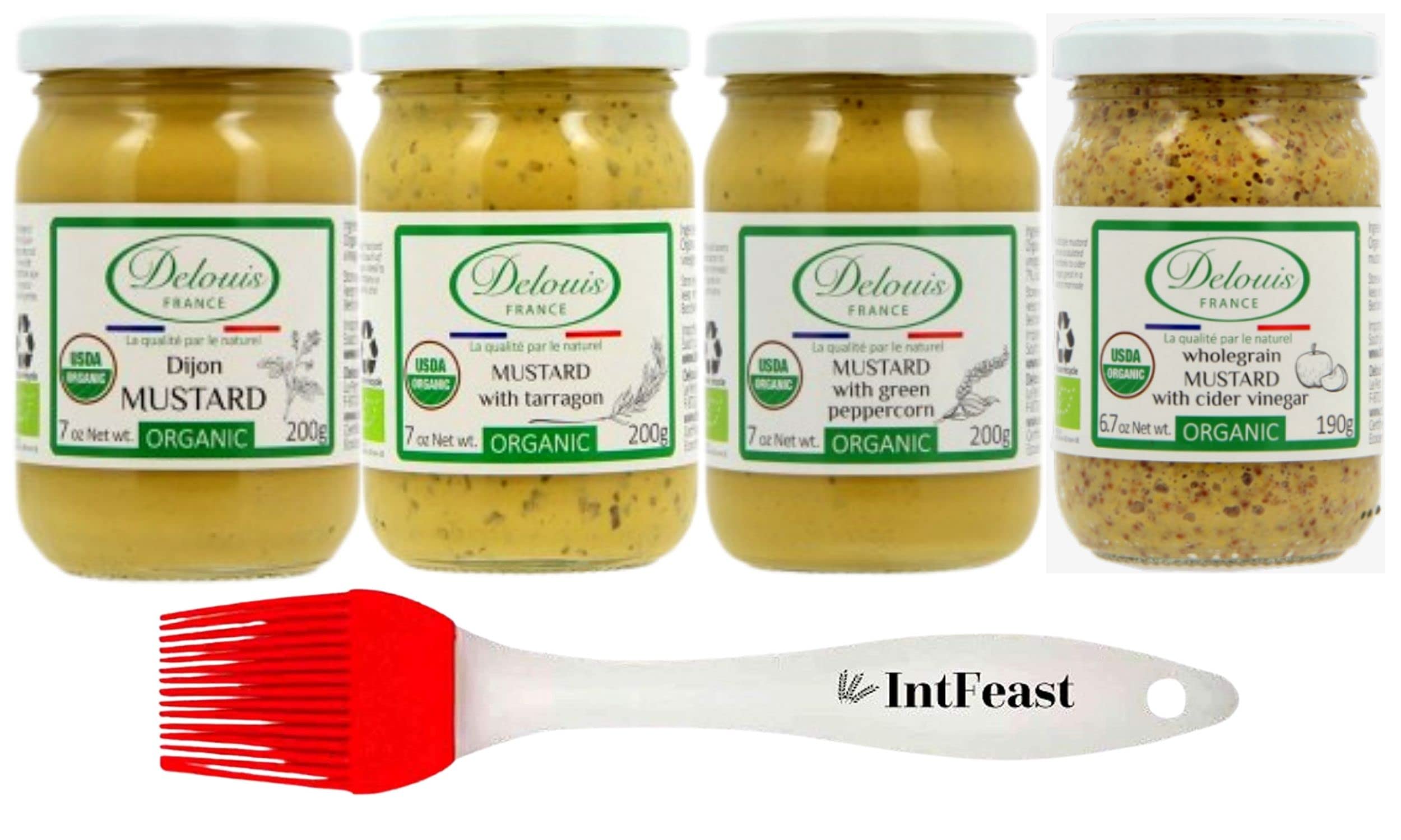 Buy Delouis Mustard Variety Pack (4 Pack) 7 ounce each Dijon Mustard