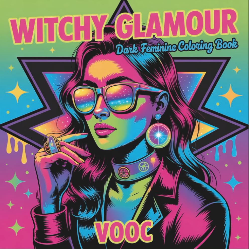 Witchy Glamour: Dark Feminine Coloring Book for Adults | Mystical Women Portraits with Gothic, Bohemian & Occult Art | Empowering Witches, Moon ... Energy (Enchanted Realms - Fantasy Coloring)