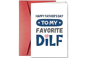 1st Father's Day Card, Funny Dad Card for New Daddy, Dilf Father's...