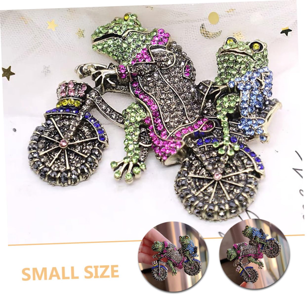 5stücke Funny Cartoon Frog Brooch Pin Mit Rhinestone Dekorative Tierbrosche Für Kleidung Als Zu Geburtstagen Oder Valentinstag