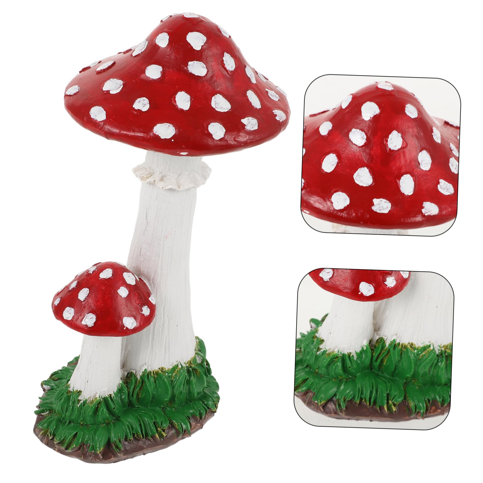 SHINEOFI 4stücke Mushroom Ornament Gartenfigur Resin Pilzskulptur Für Garten Terrasse Und Zuhause Dekoration Für Feiertage Und Sammler