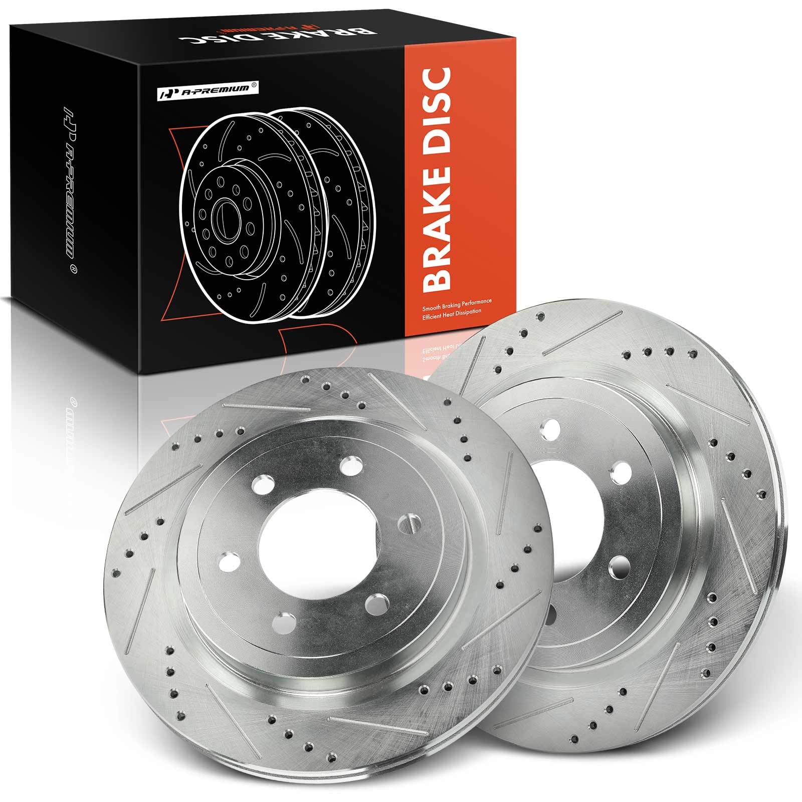 Amazon.com: A-Premium 13.23 in (336 mm) Rear Drilled and Slotted