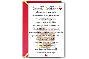 Sweet and Unique 16th Birthday Card for Her or Him