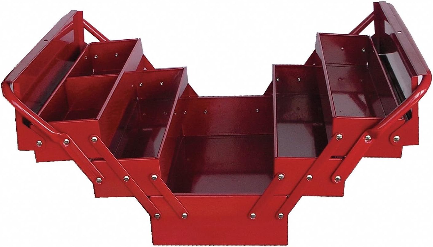 Westward 10J171 Portable Tool Box, 17Wx8Dx8-1/4H, Red