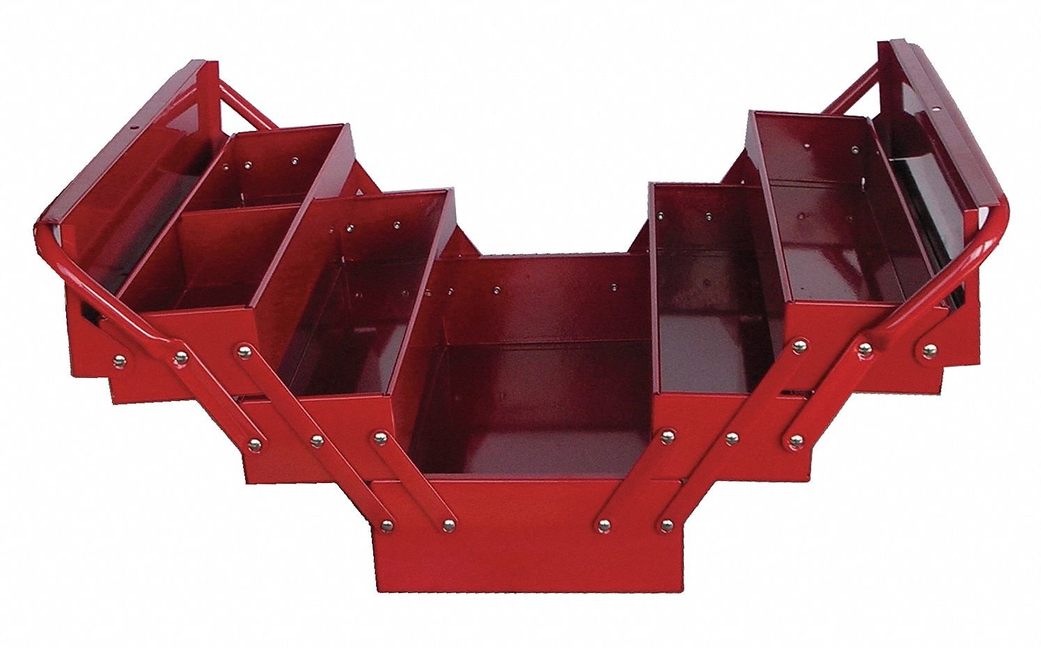 Westward 10J171 Portable Tool Box, 17Wx8Dx8-1/4H, Red