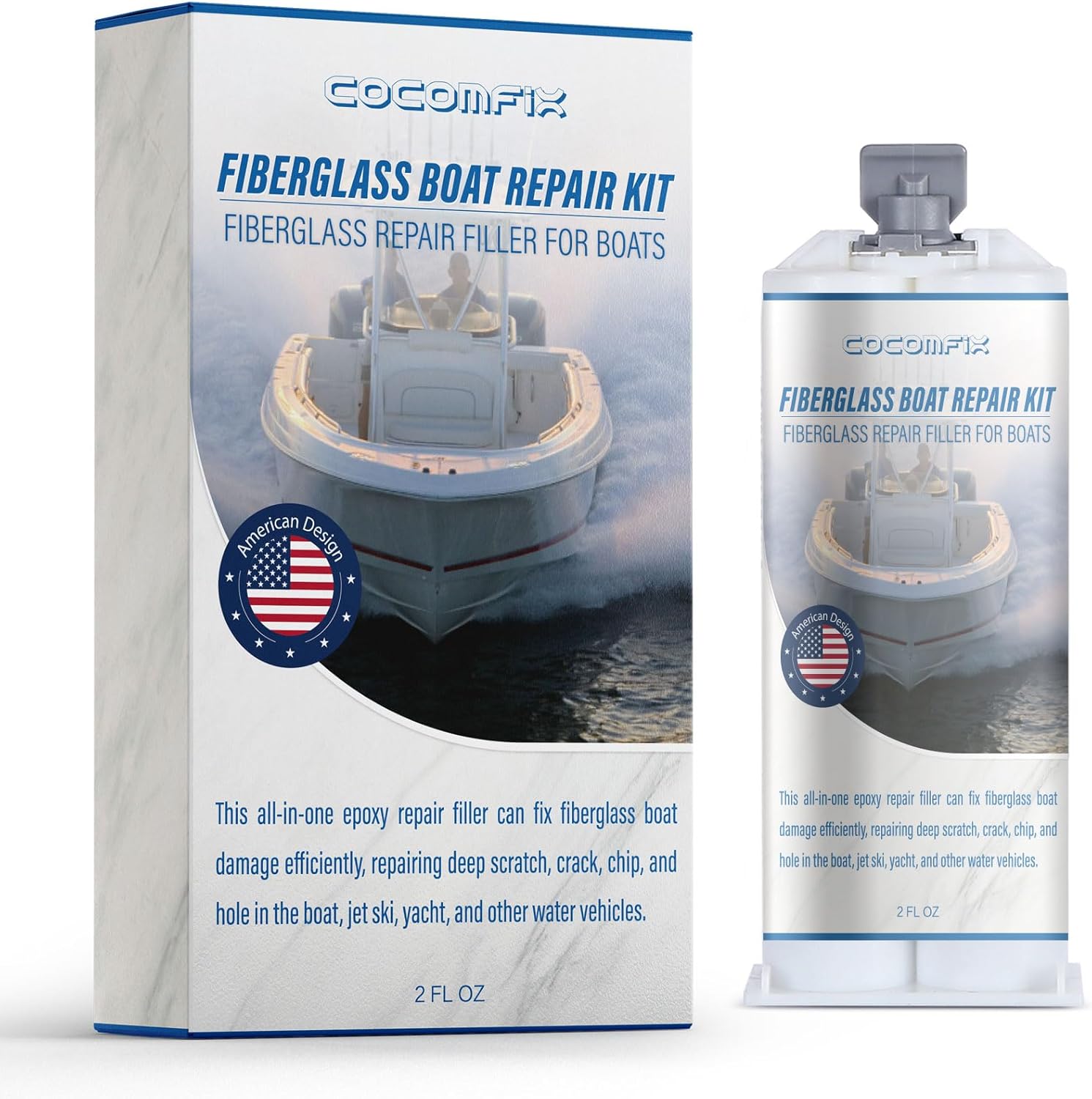 Marine Fiberglass Repair Kit (White) Amazon.ca Sports