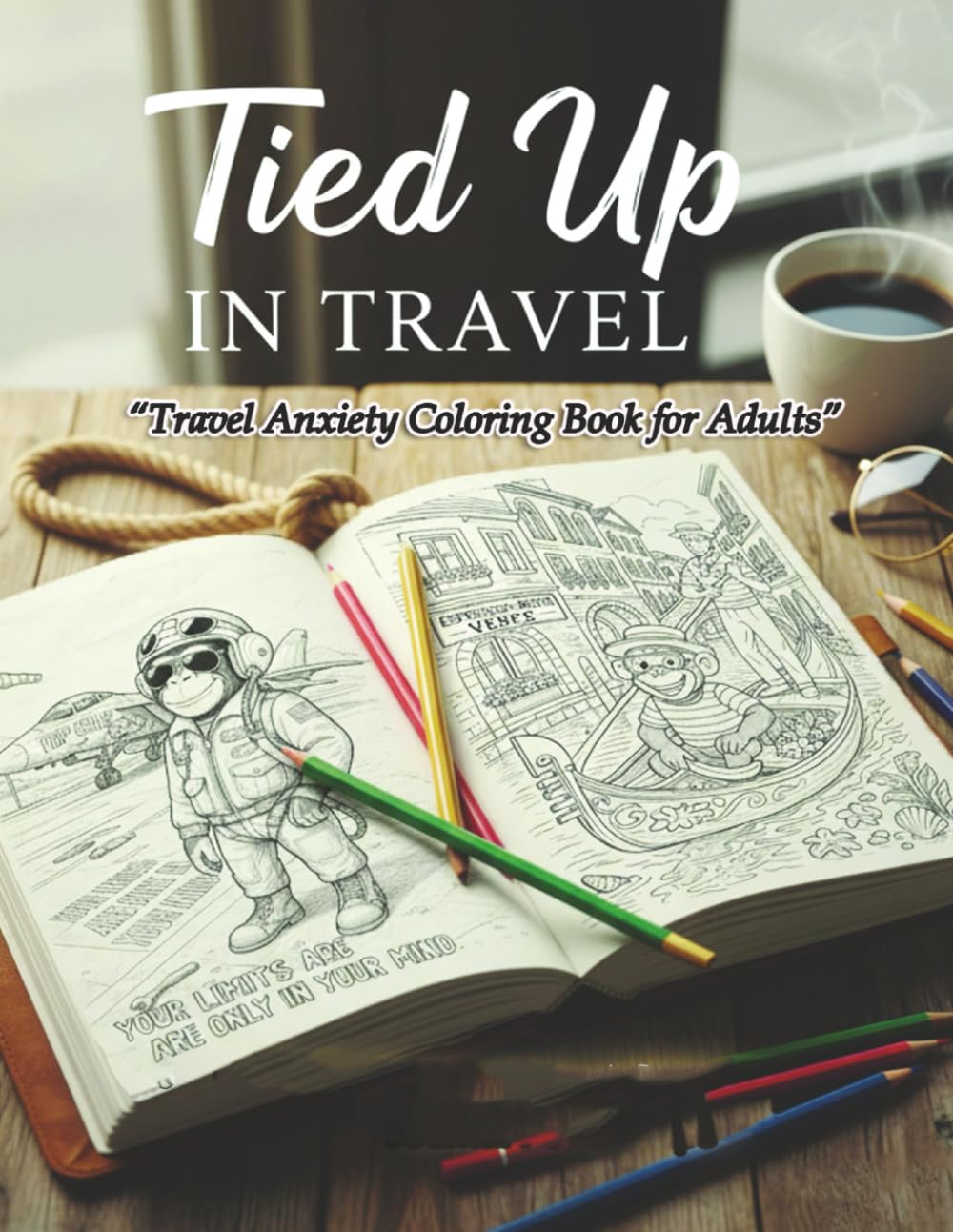 TIED UP In Travel: The Dyslexic coloring bOOK For Chimps