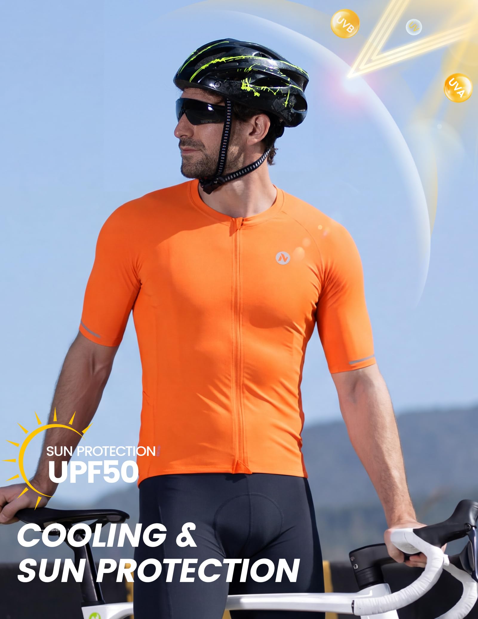 Nepest Maillot de ciclismo para hombre de manga corta, de secado rápido, transpirable, ropa de ciclismo para hombre, camiseta de ciclismo de montaña