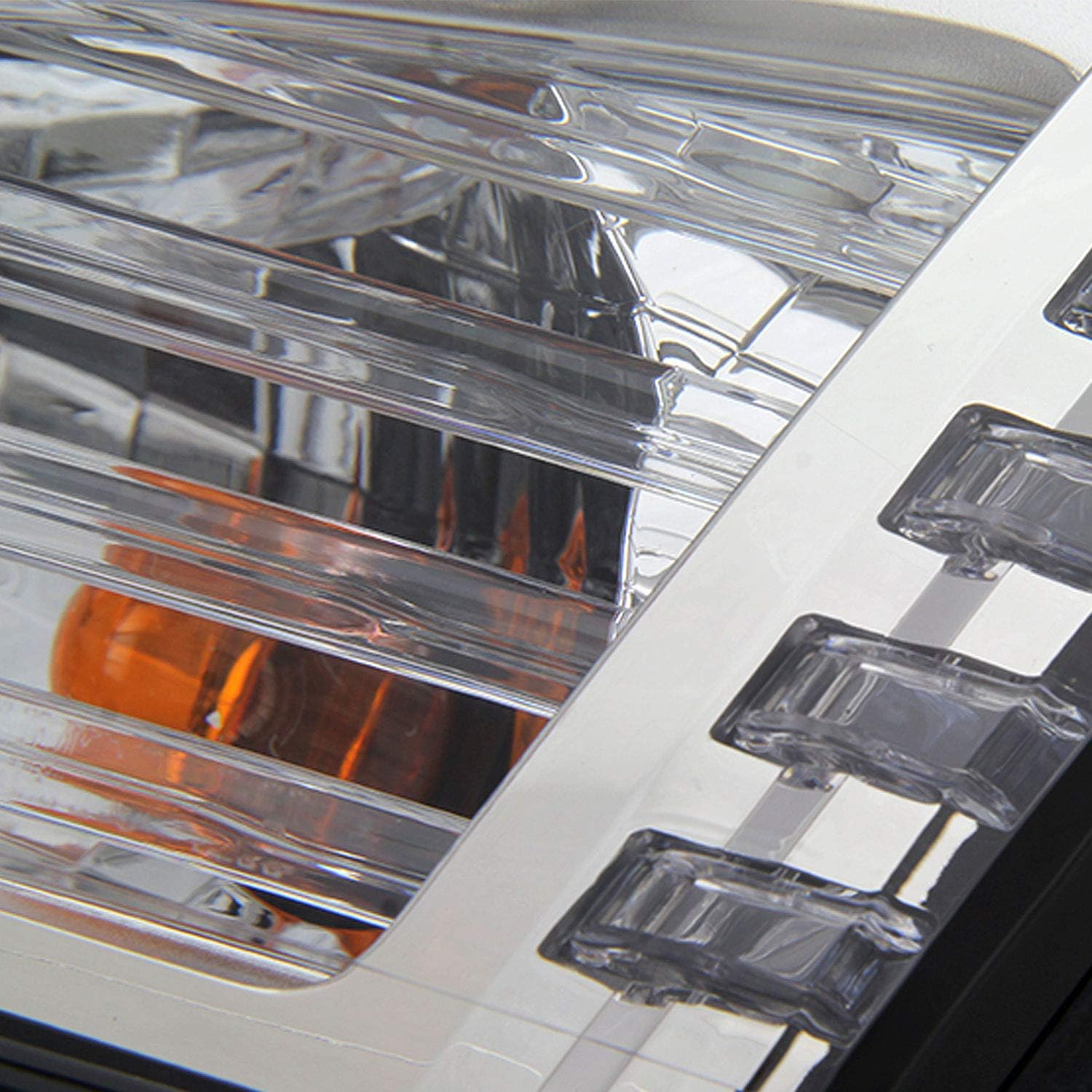 AKKON - Fits 2013 2014 2015 2016 2017 2018 Cadillac ATS Sedan [Halogen Type] Projector Chrome Headlights Pair Driver+Passenger