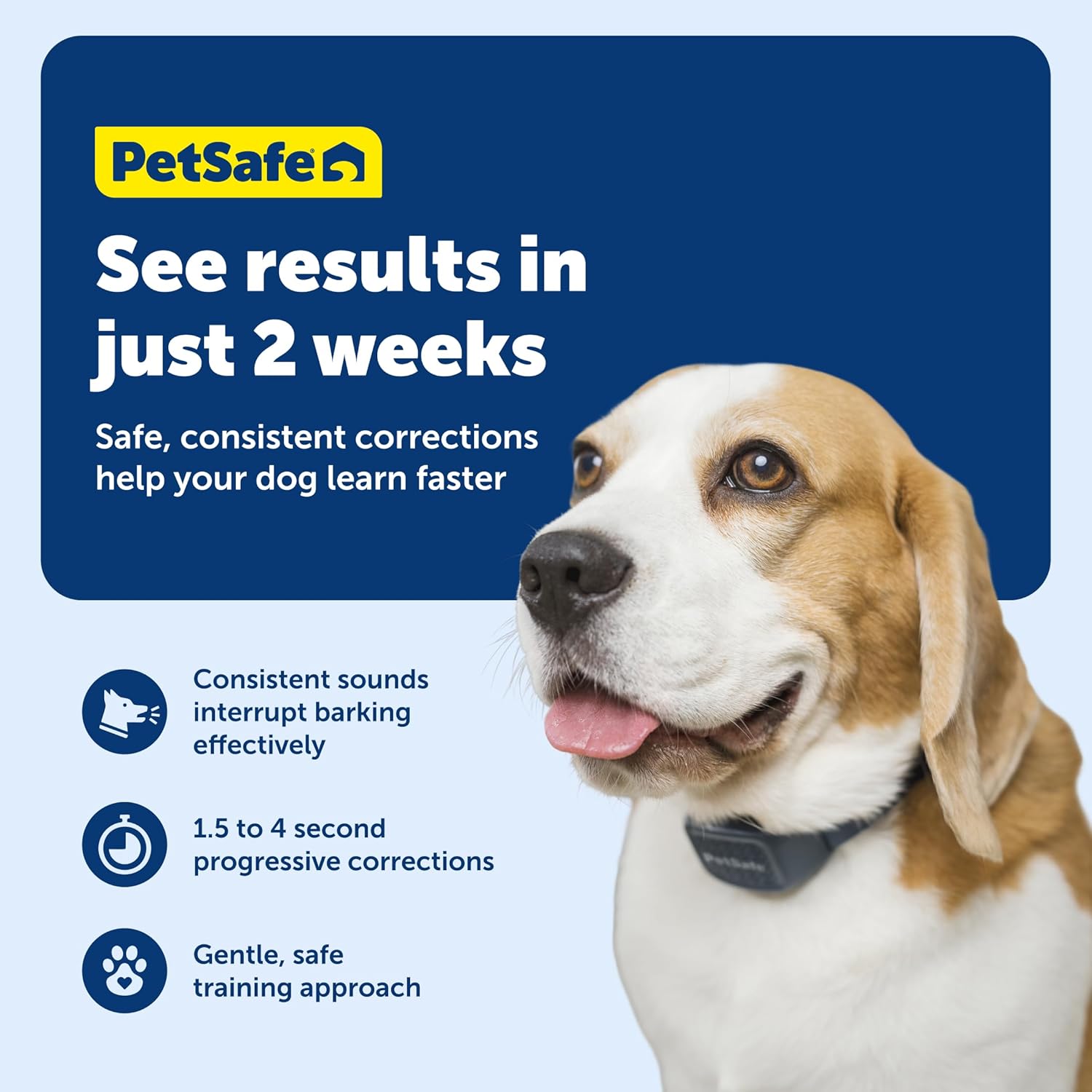 PetSafe Audible Bark Collar - Discourages Excessive Barking - SoundBurst Technology - Waterproof Design - Rechargeable Battery - Fits Dogs Over 8 lbs - Indoor & Outdoor Use