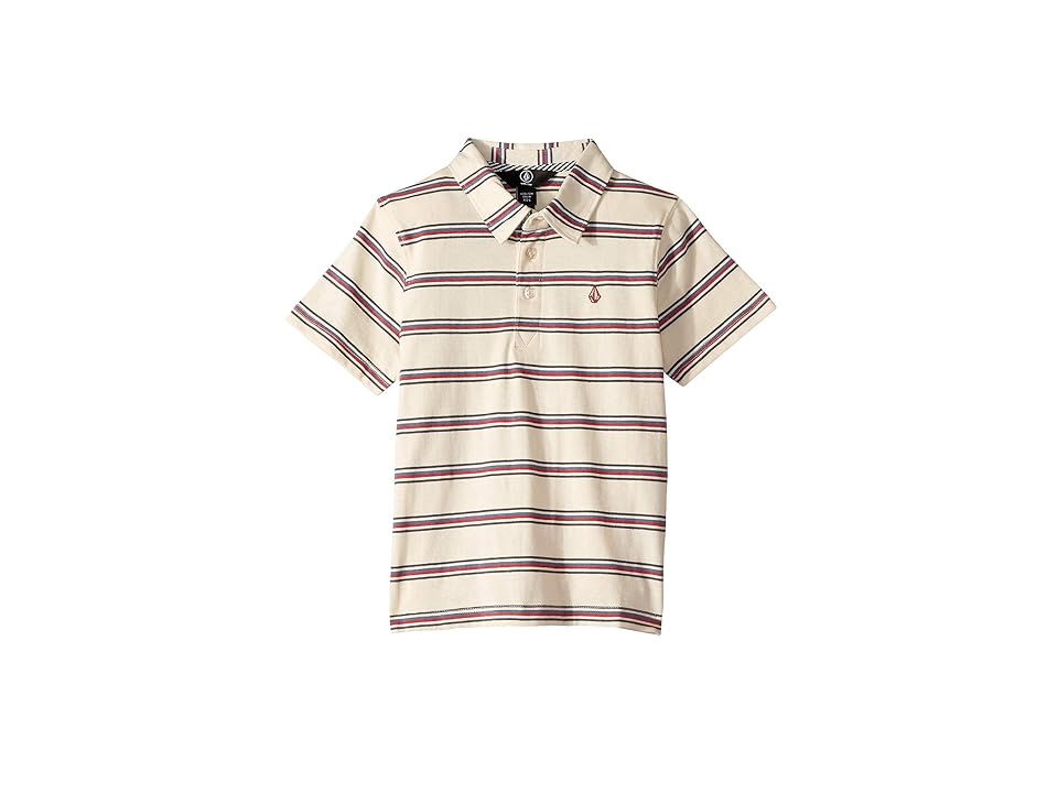 

Volcom Kids Wowzer Stripe Polo (Toddler/Little Kids) (Off-White) Boy's Short Sleeve Pullover