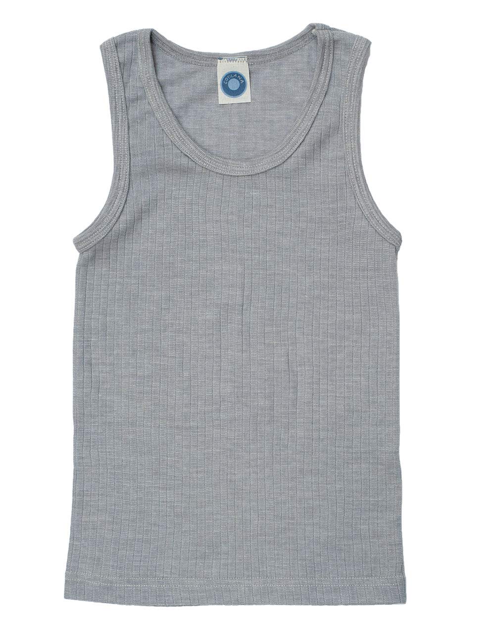Cosilana Boys Grey Mixed Children's Underarm Shirt / Top 45% Kba Cotton, 35% Kbt Wool, 20% Silk - Grey - 4 Years