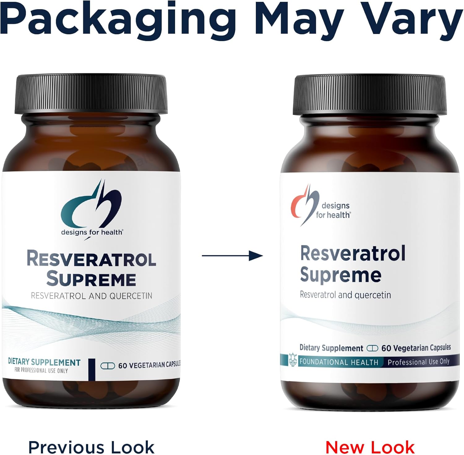 Designs for Health Resveratrol Supreme - Trans Resveratrol from Japanese Knotweed + Quercetin - Healthy Aging + Cardiovascular Support Supplement, Non-GMO (60 Capsules)