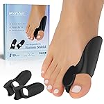 Promifun Bunion Cushion Protector, 10 Packs of Bunion Corrector Pads with Separator for Big Toe, Gel Shield for Foot Pain Relief, Calluses, Corns - Black