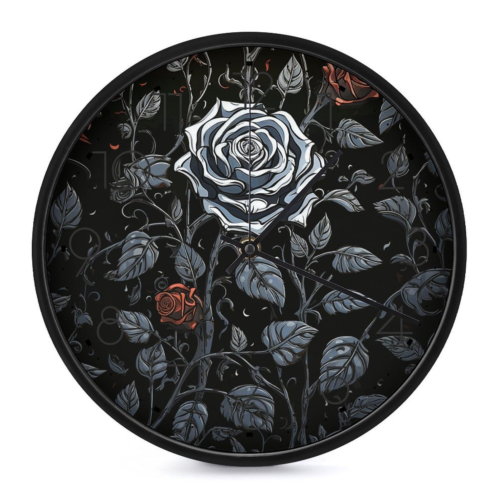 DWVTSLH Rose Gothic Wall Clock 10 Inch Silent Non-Ticking Modern Clocks Battery Operated - Decorative Wall Clocks for Bedroom Living Room Kitchen Office Wall Decor Gift Idea