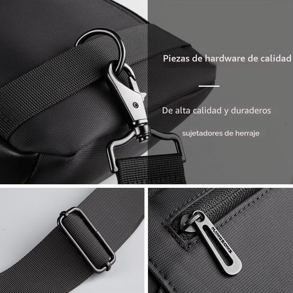 ZhaoCo Bolsos Cruzados para Hombre, Bolsa de Pecho Pequeña Moda Ligero para Ciclismo Vacaciones Fiesta Viaje Casual Negro