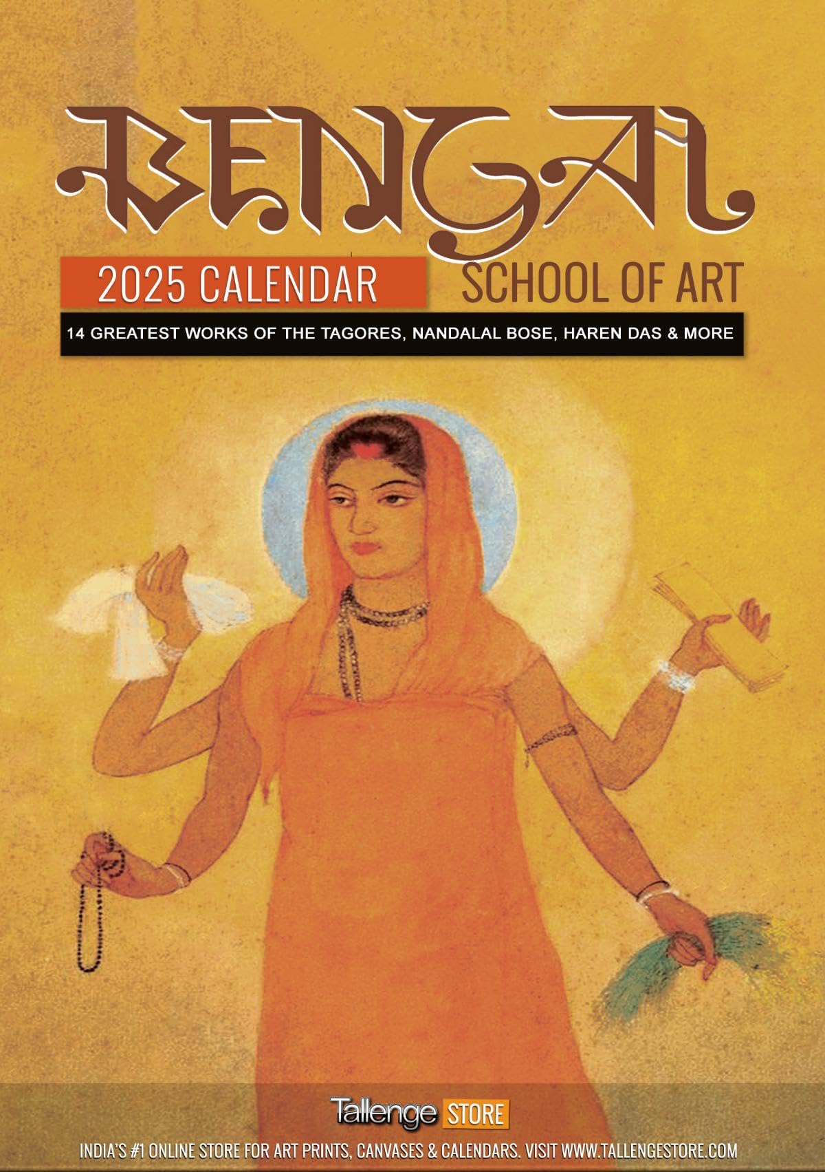 Tallenge - Wall Calendar 2026 - Bengal School Of Art - 12 x 17 Inches for Home & Office (Paper, Wall Calendar)