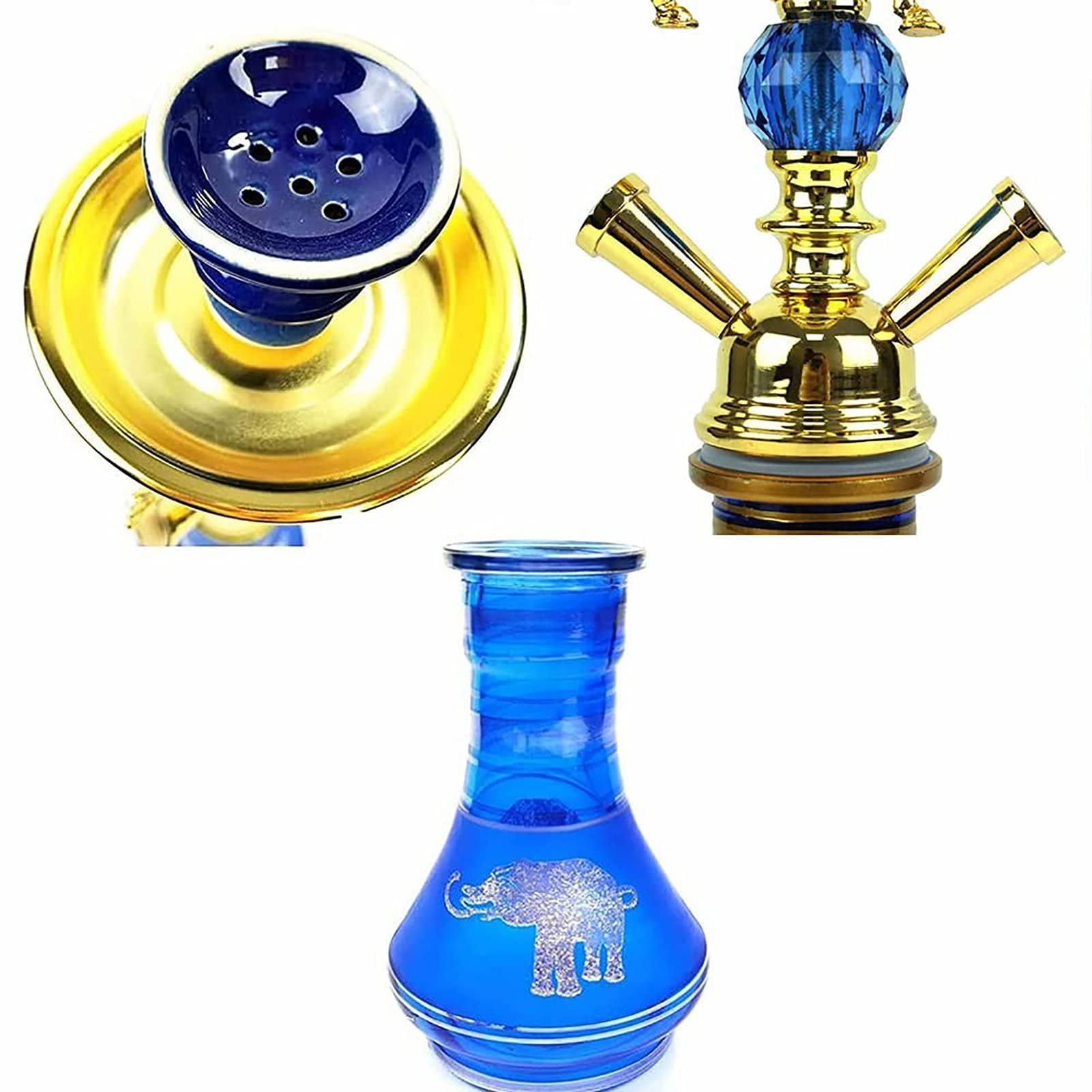 Set Combinato 2 Tubi Shisha Set Narghilè Set Doppio Tubo In Vetro Medio Accessori Per Narghilè Artigianato Squisito Decorazione Domestica Utensili Per Fumatori