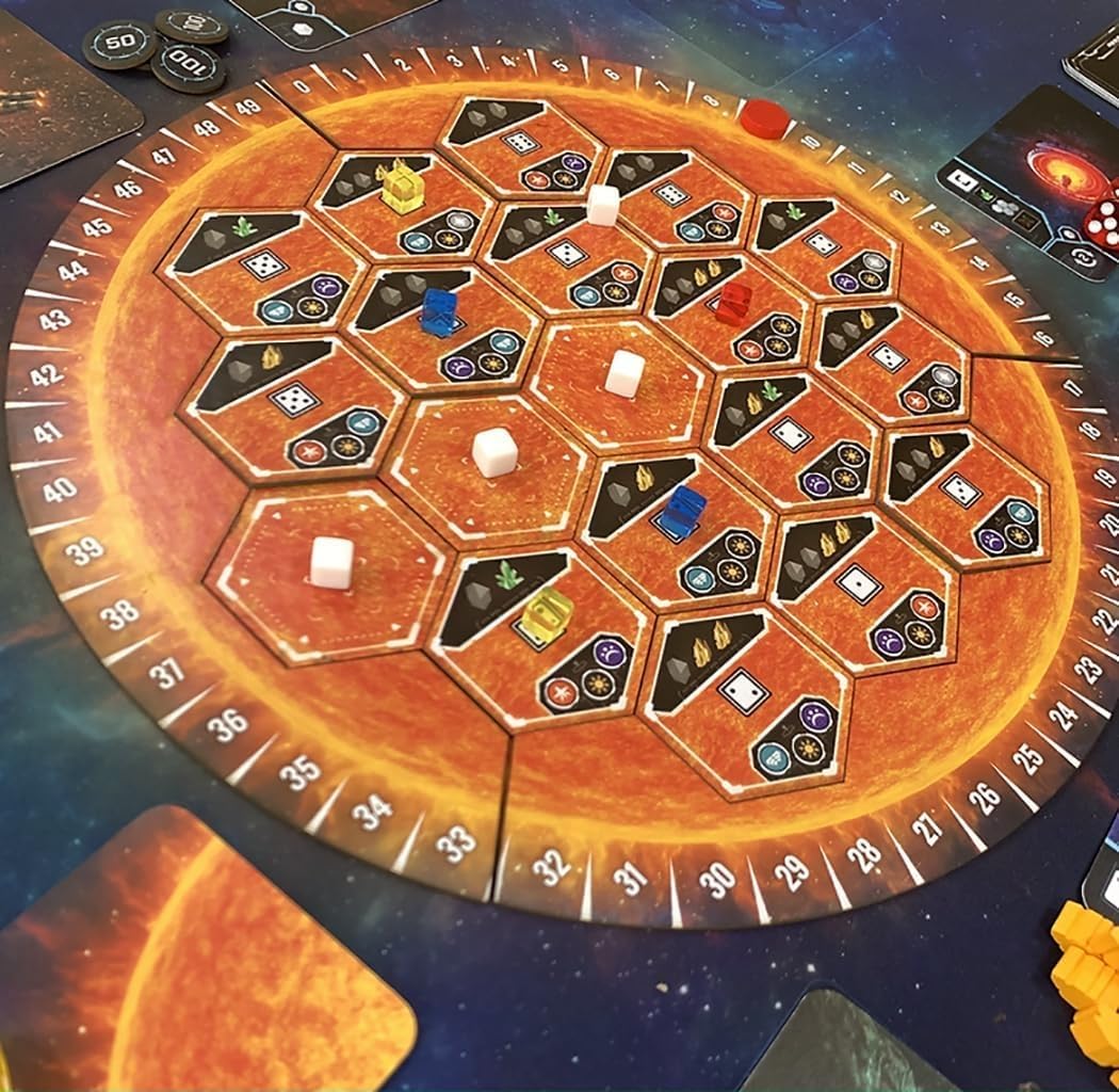 Solar Sphere | Board Game | Worker-Placement | Ages 10+ | 1 to 4 Players | English