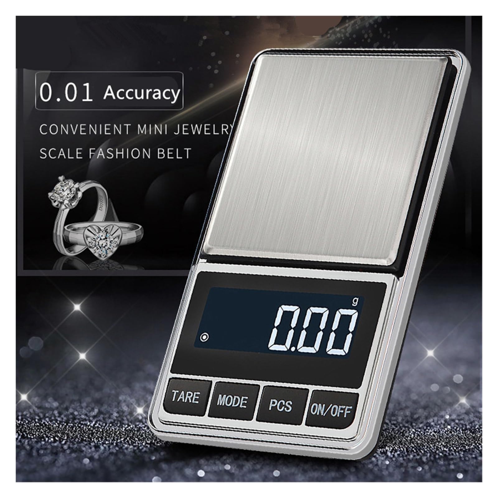 Genérico Balanza para Joyería, Alta Precisión De 0,01 G | Acero Inoxidable Apto Para Uso Alimentario, Pantalla Lcd Retroiluminada, Mini Y Portátil (2pcs 500g)