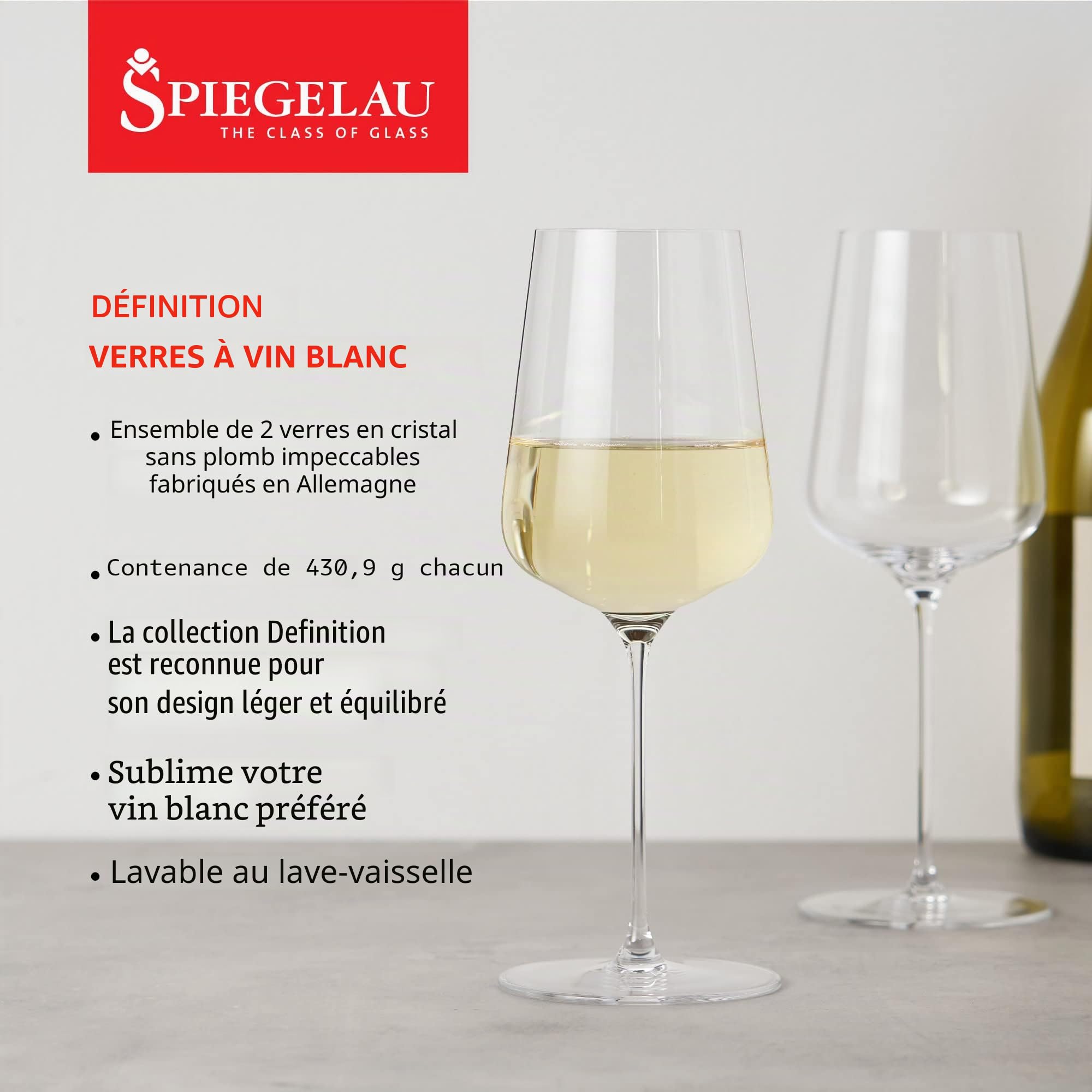 Spiegelau & Nachtmann 1350162 Lot de 2 verres à vin blanc en cristal 430 ml