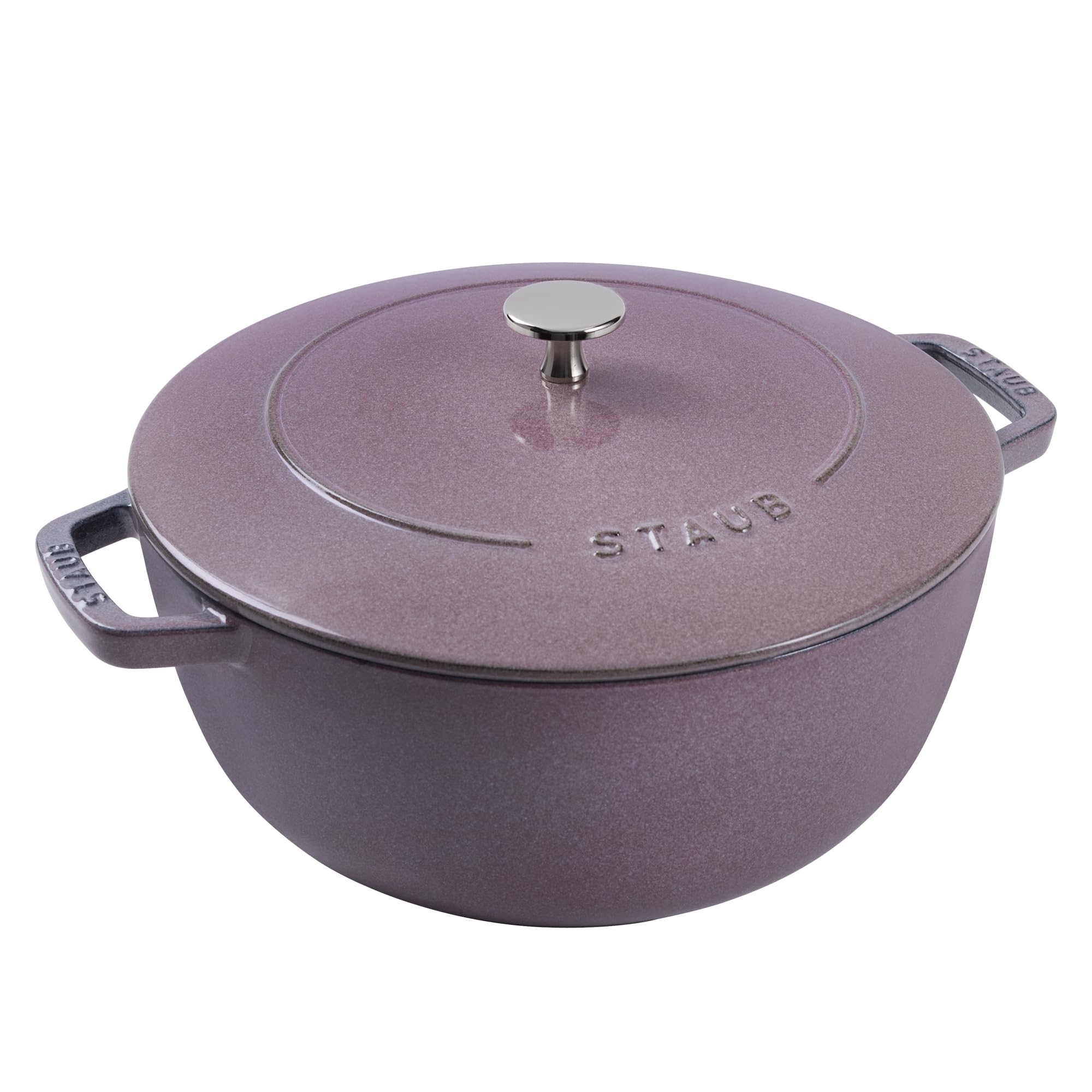 Staub Cast Iron Essential French Oven, Dutch Oven, 5-quart, serves 5-6, Made in France - Lilac
