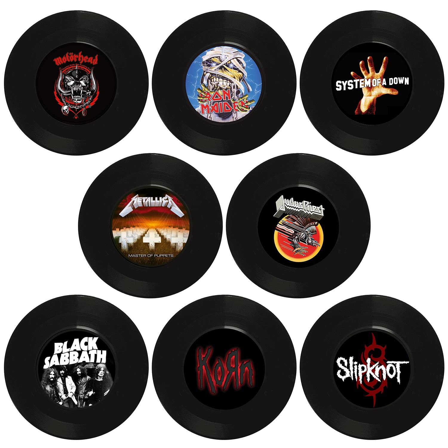 Dischi in vinile per decorazione da parete, 8 pezzi, dimensioni singoli, 17,8 cm (17,8 cm), ideali per decorare le feste di Rock Music, compleanni, bar, Pubs