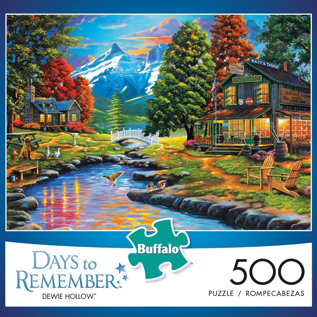 Buffalo Games - Geno Peoples - Dewie Hollow - 500 Piece Jigsaw Puzzle For Adults -Challenging Puzzle Perfect for Game Nights - Finished Size is 21.25 x 15.00