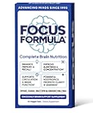 Nootropic Brain Supplement, Focus Capsules for Concentration, Supports Energy, Brain Booster with GABA, DMAE, and BACOPA, Memory Support Supplement, Cognitive Support, 60 Veggie Tablets